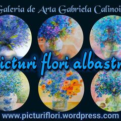 Tablouri picturi flori albastre