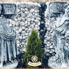 Statuete copii cu coșulețe, gri antichizat, model J3,J4.