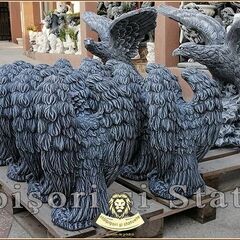 Statuetă vultur, acvilă, șoim, uliu, gri patinat, model S13.