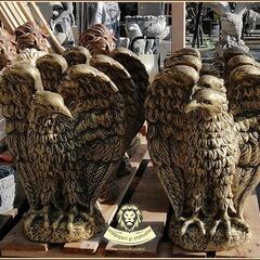Statuetă vultur, acvilă, șoim, uliu, auriu patinat, model S13.