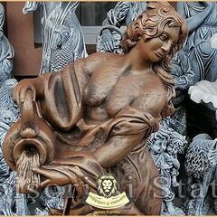 Statuetă domnița cu ulcea, arămiu patinat, model S16.