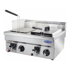 Friteuza profesionala dubla, Ideal Inox, Gaz Natural, 10+10 l, Linia Eco