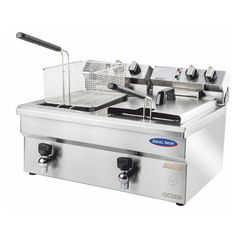 Friteuza electrica profesionala dubla, Ideal Inox, 10+10 l, Linia Eco