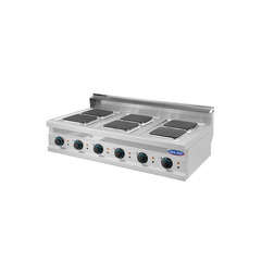 Aragaz electric cu 6 plite patrate, Ideal Inox, Linia 700