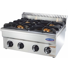 Aragaz profesional 4 ochiuri, Ideal Inox, 600x500x250, Gaz Natural, Linia Eco