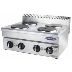 Aragaz profesionala electric, 4 plite, Ideal Inox, Linia Eco