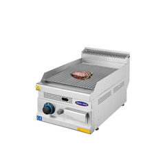 Gratar profesional cu suprafata striata, Ideal Inox, Butelie, Linia 700