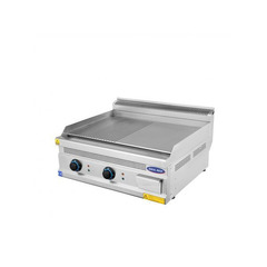 Fry Top electric cu suprafata neteda si striata, Ideal Inox, 80 cm, Linia 700