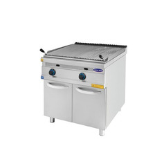 Gratar profesional cu roca vulcanica, Ideal Inox, 80 cm, Linia 930, Butelie