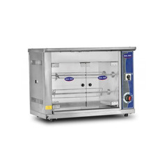 Rotisor profesional electric, Ideal Inox, 6 pui, geam fata si spate