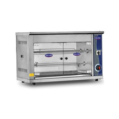 Rotisor pe gaz 15 pui, Ideal Inox, geam fata si spate
