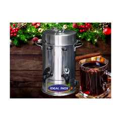 Fierbator vin, ceai, cafea sau apa, Ideal Inox, 2 compartimente, 22 l