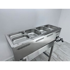 Vitrina Bain Marie de banc, Ideal Inox, 4 tavi GN 1/2