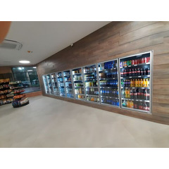 Vitrina expunere bauturi, Ideal Inox, agregat extern, 3200x800x2100