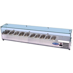 Vitrina rece pentru ingrediente, Ideal Inox, 10 buc. GN 1/4
