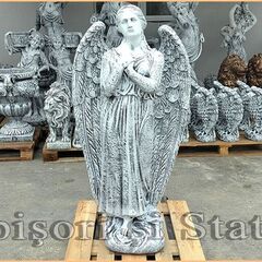 Statuetă îngeraș mare, gri patinat, model S20.