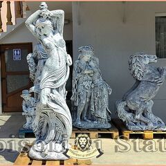 Statuetă decor, gri patinat, model S26.