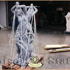 Statuetă decor, gri patinat, model S26.