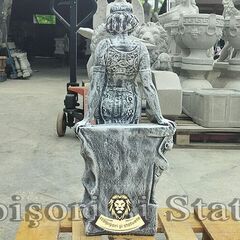 Statueta Mata Hari, gri patinat, model S28.