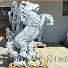 Statuetă căluț mare, gri patinat, model S37.