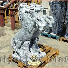 Statuetă căluț mare, gri patinat, model S37.
